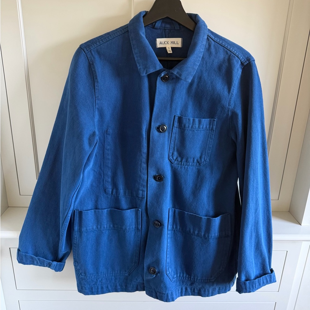 Alex Mill Women Garment Dye Work Jacket in Recycled Denim